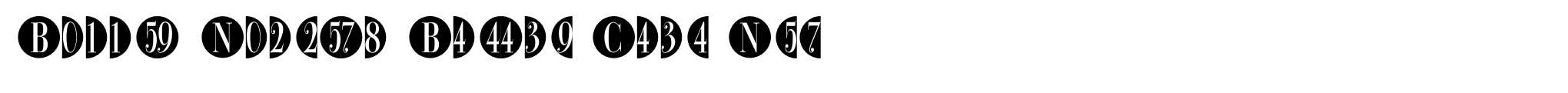 Bullet Numbers Bodoni Cond Neg image